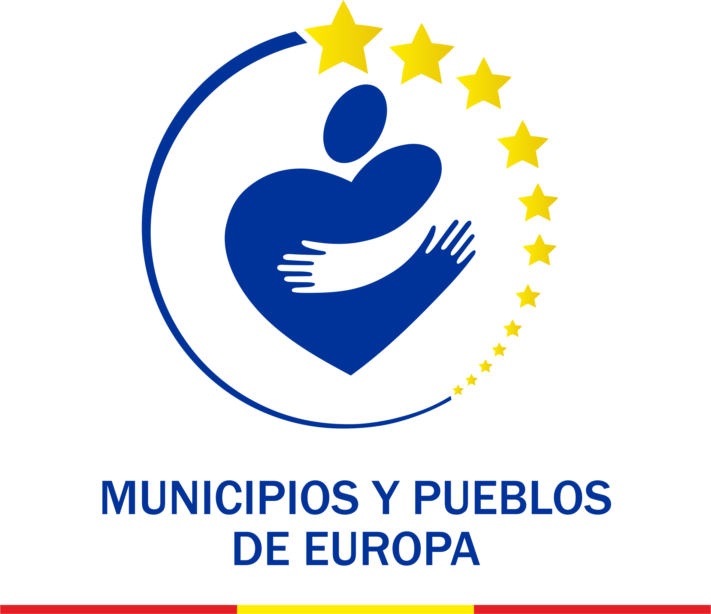 Logo MUNICIPIOS Y PUEBLOS DE EUROPA blu